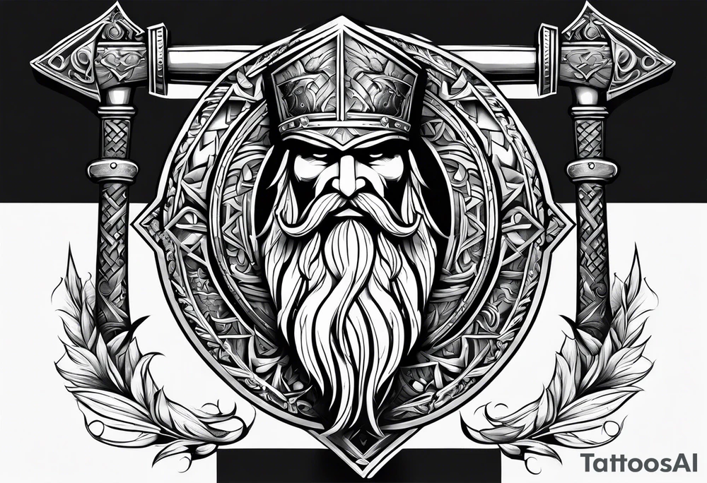 Odin hammer tattoo idea