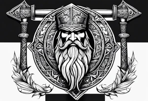 Odin hammer tattoo idea