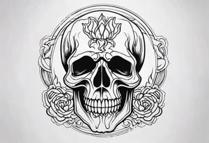 Scary skull tattoo idea