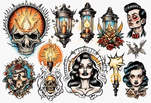 Light liberating people from fear tattoo idea