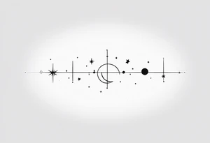 A múltiple constellation small, girly, discrete, minimmalist tattoo combining 3 constellations cáncer, virgo, and scorpio. Just the lines... no flowers just the stars tattoo idea