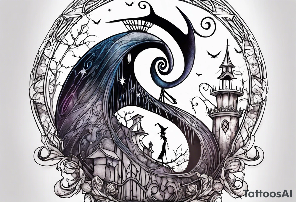 Nightmare before Christmas  statue tattoo idea