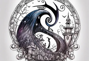 Nightmare before Christmas  statue tattoo idea