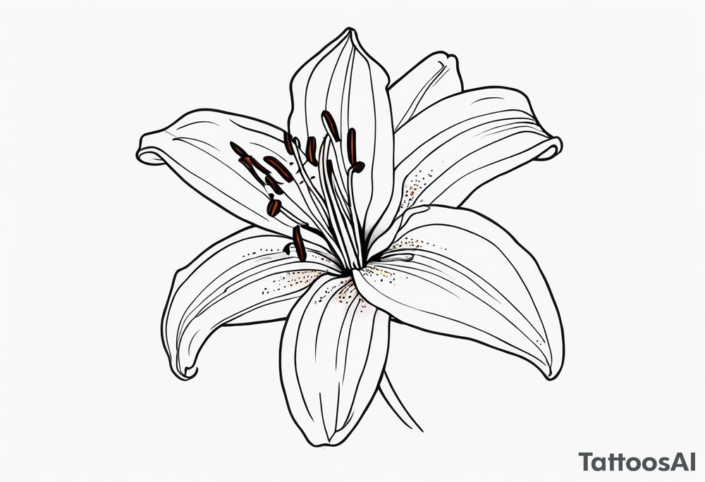 orange tiger lily tattoo idea