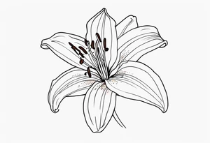 orange tiger lily tattoo idea