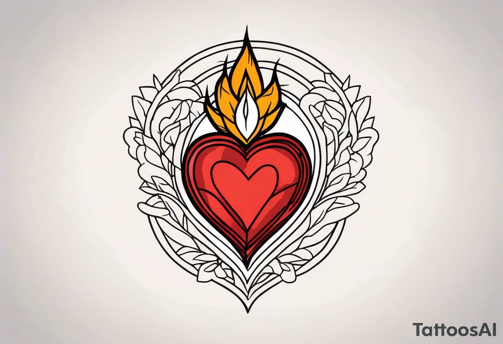 sacred heart vintage traditional tattoo tattoo idea