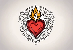 sacred heart vintage traditional tattoo tattoo idea