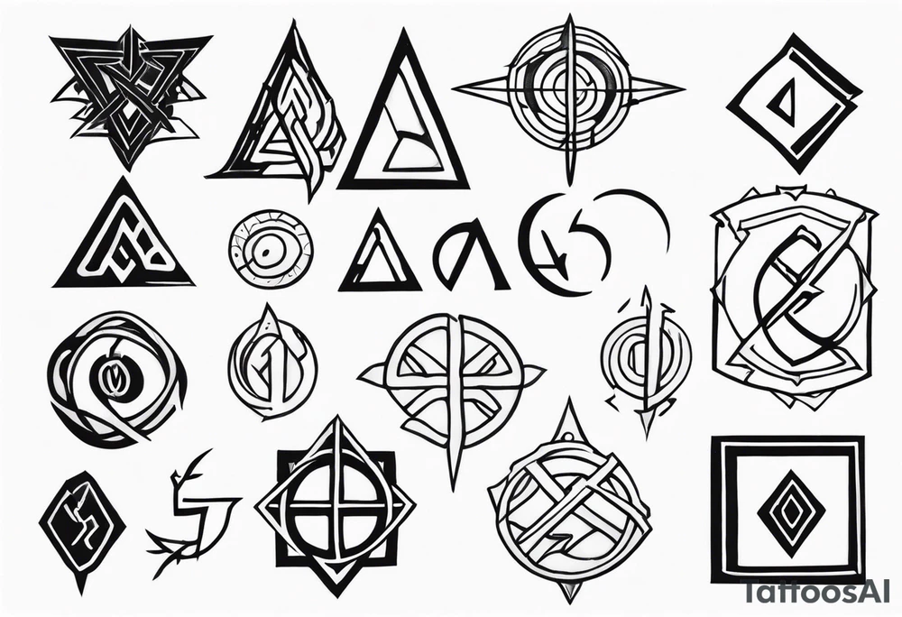 Ancient Rune Symbols tattoo idea