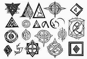 Ancient Rune Symbols tattoo idea