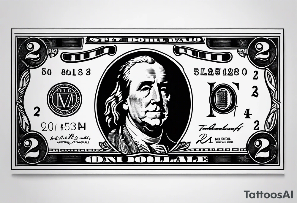 2 dollar bill tattoo idea