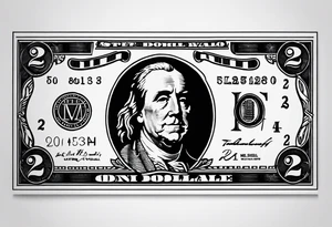 2 dollar bill tattoo idea