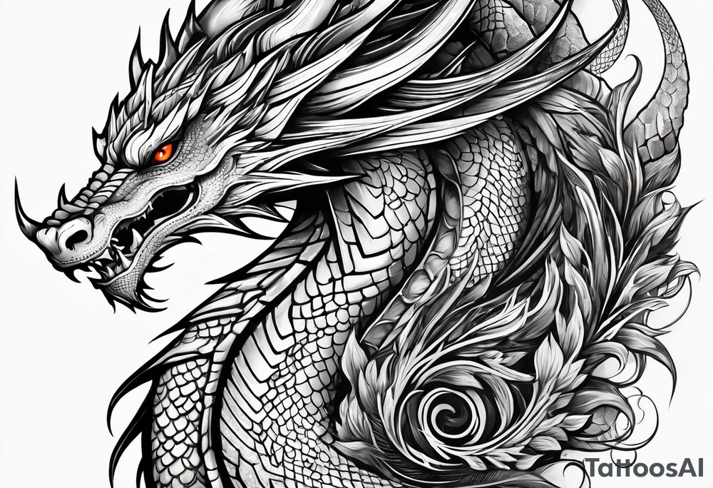 dragon , long tattoo idea