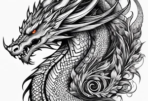 dragon , long tattoo idea
