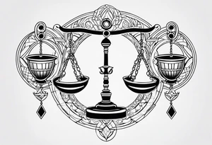 Libra Pisces Scorpio tattoo idea