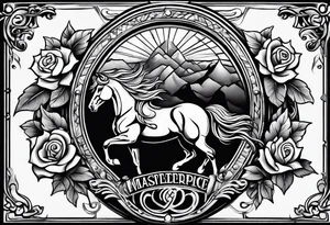 Western horse shoe tattoo idea