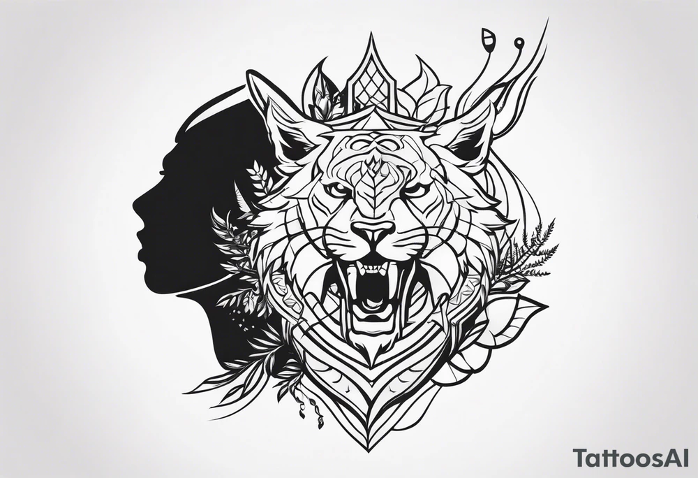 Слон со слоненком висящим на его хоботе tattoo idea