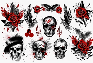 trash polka tattoo idea