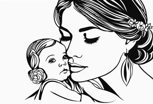 Create a small minimalistic tattoo for mothers and daughters tattoo idea