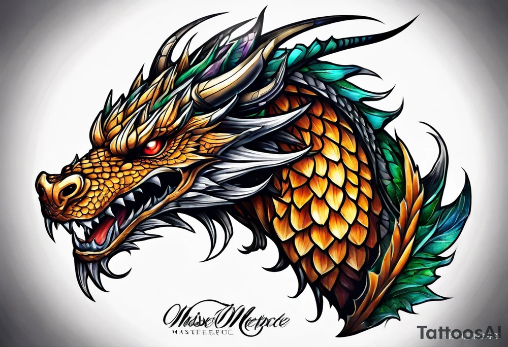 dragon skin full body tattoo idea