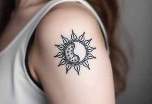 Sun and moon harmony tattoo tattoo idea
