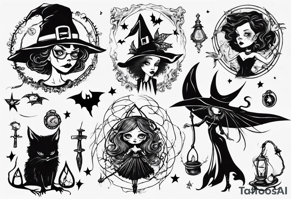 witch tattoo idea