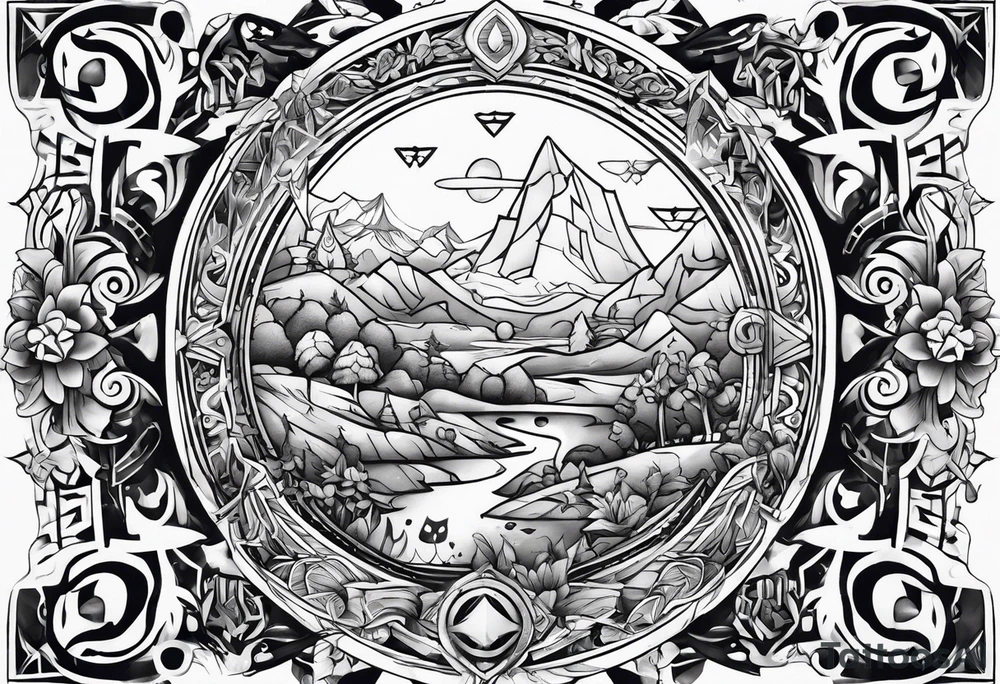 Legend Of Zelda arm sleeve tattoo idea