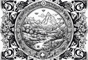 Legend Of Zelda arm sleeve tattoo idea
