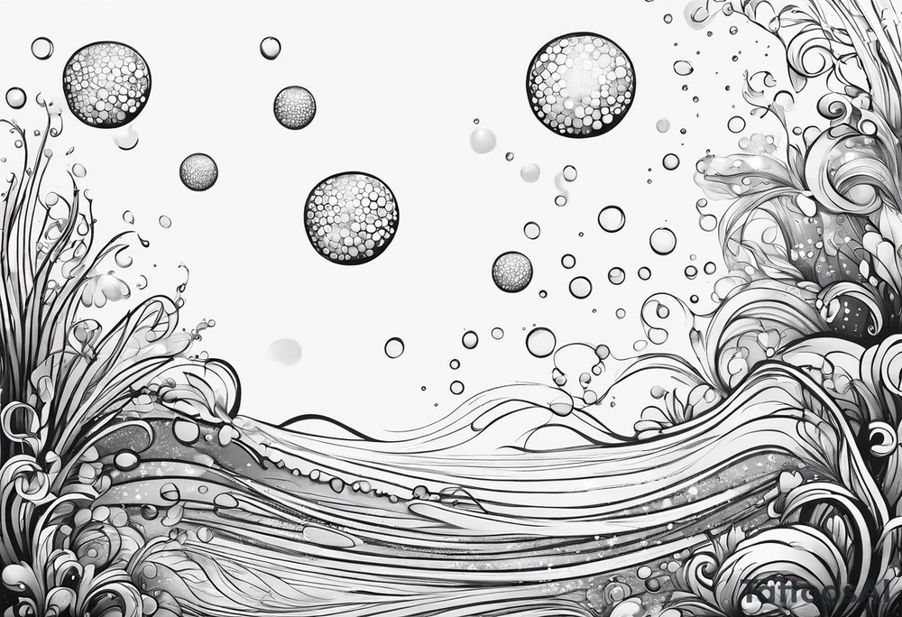 Draw me some magical really simple underwater bubbles and simple stars tattoo idea Draw me some magical really simple underwater bubbles and simple stars tattoo idea