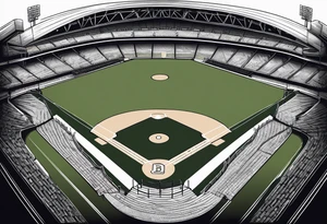 Baseball diamond tattoo idea