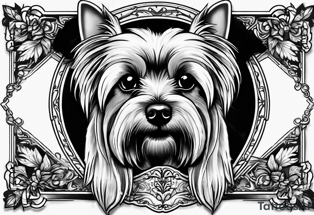 yorkie terrier tattoo idea