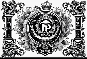 create a family crest for last name Pierre Noel tattoo idea