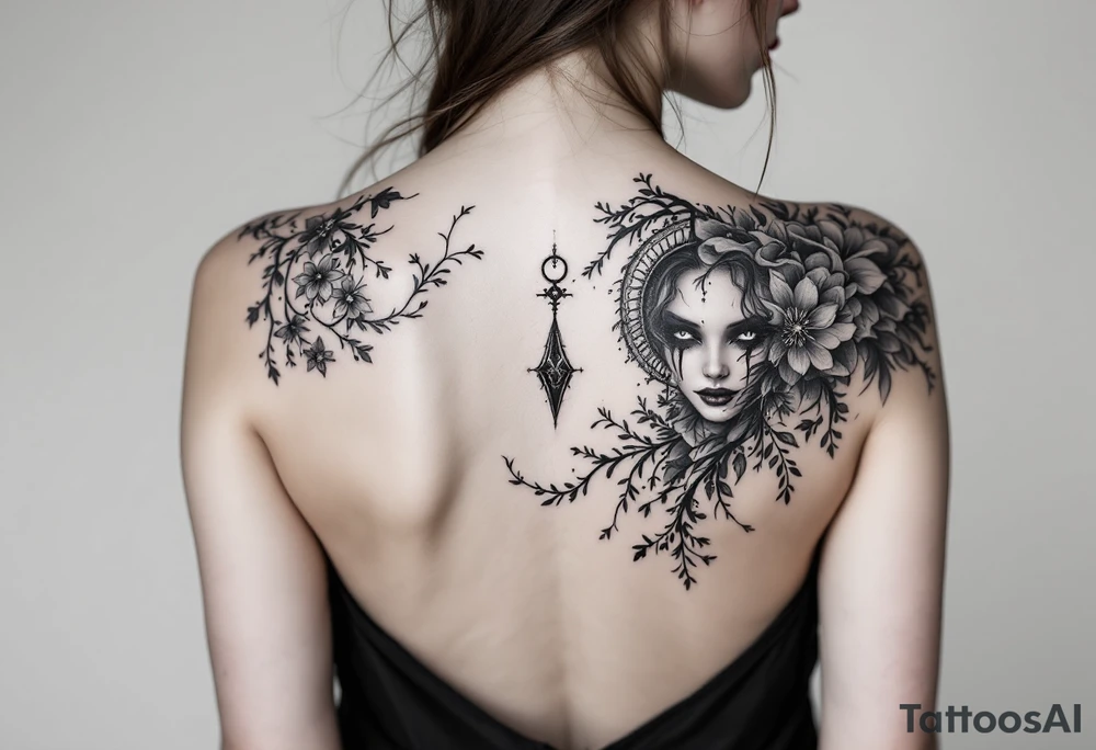 something very sexy and sick but beautiful covers the whole back tattoo idea