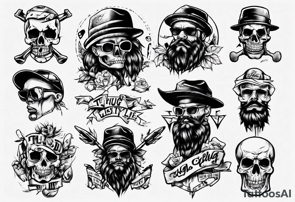 thug lifestyle tattoo idea