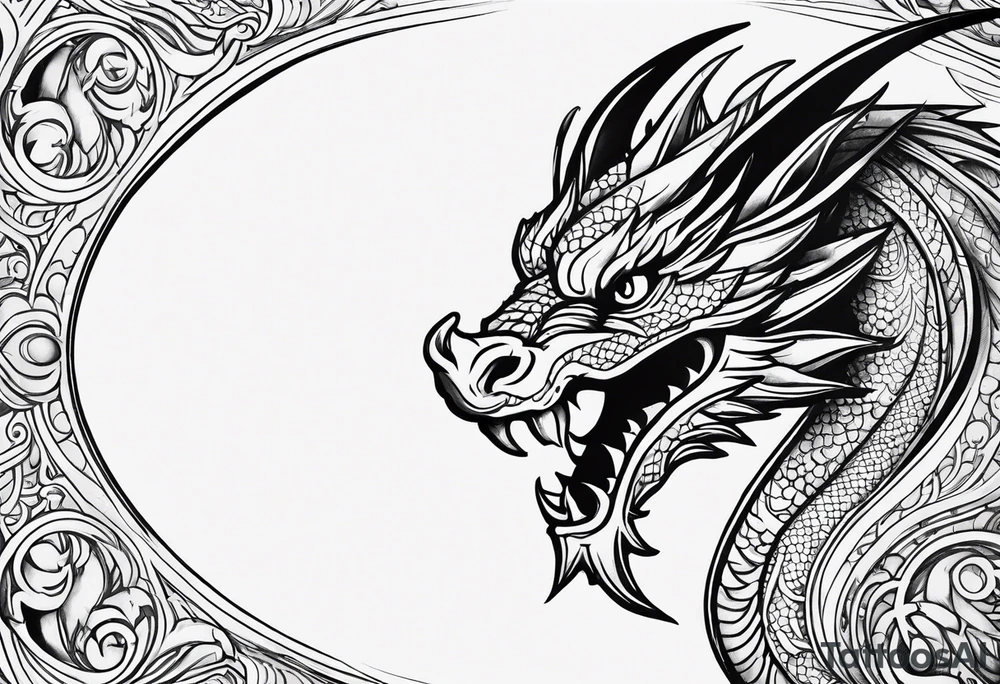 dragons tail tattoo idea