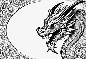 dragons tail tattoo idea