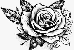indian arrows with a rose tattoo idea