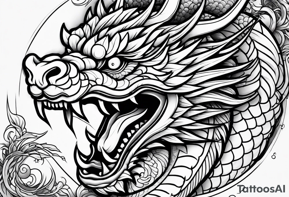 japanese dragon tattoo idea
