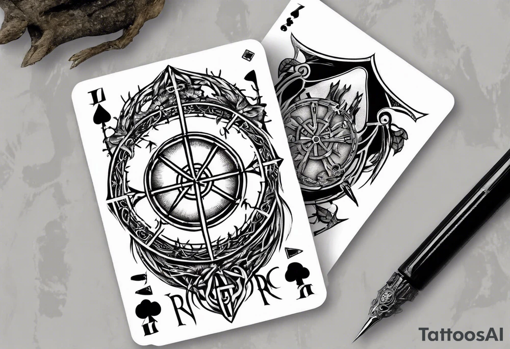 Vegvisir, Lord of the Rings, Playing Card, tattoo idea