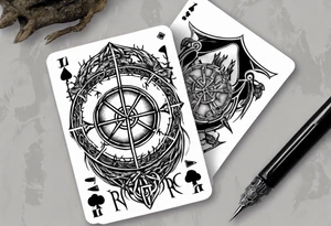 Vegvisir, Lord of the Rings, Playing Card, tattoo idea