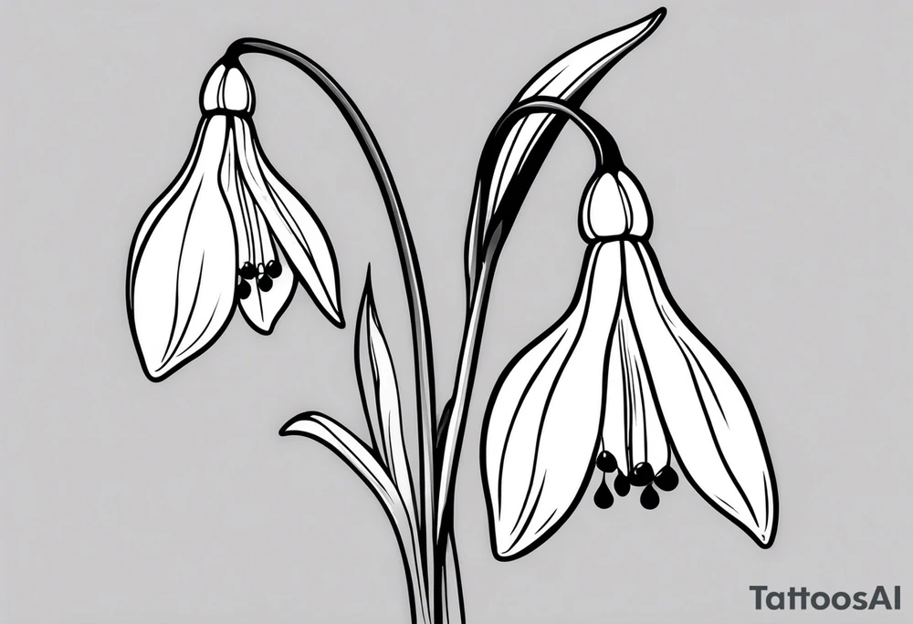 Snowdrop flower tattoo idea