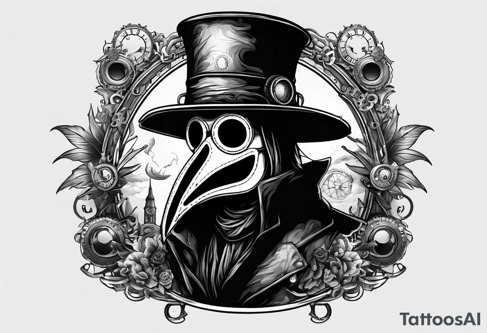 steampunk plague doctor
smoke background
"I Survived" tattoo idea steampunk plague doctor
smoke background
"I Survived" tattoo idea