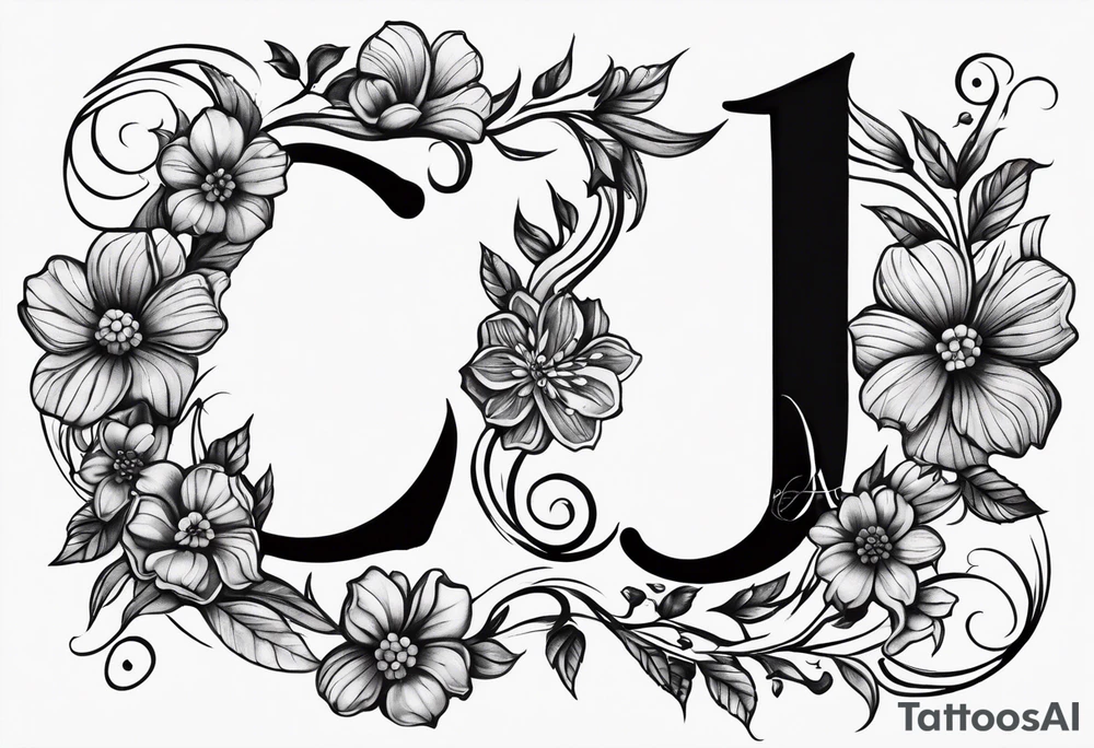 Ankle tattoo that is a vine wrapping around the ankle with flowers representing the months of August, November, February, September, January and July tattoo idea
