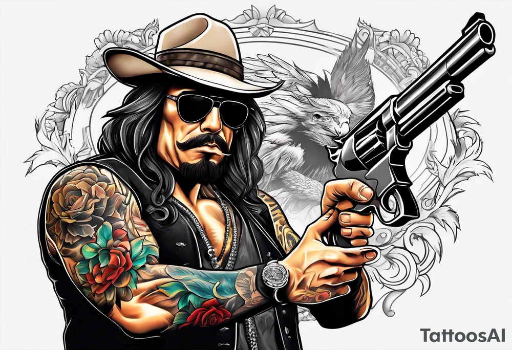 Grimlin with gun tattoo idea