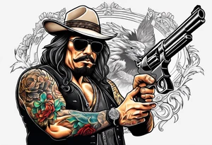 Grimlin with gun tattoo idea
