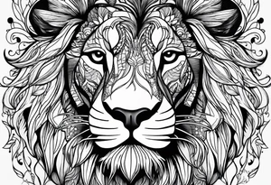 a majestic lion tattoo idea