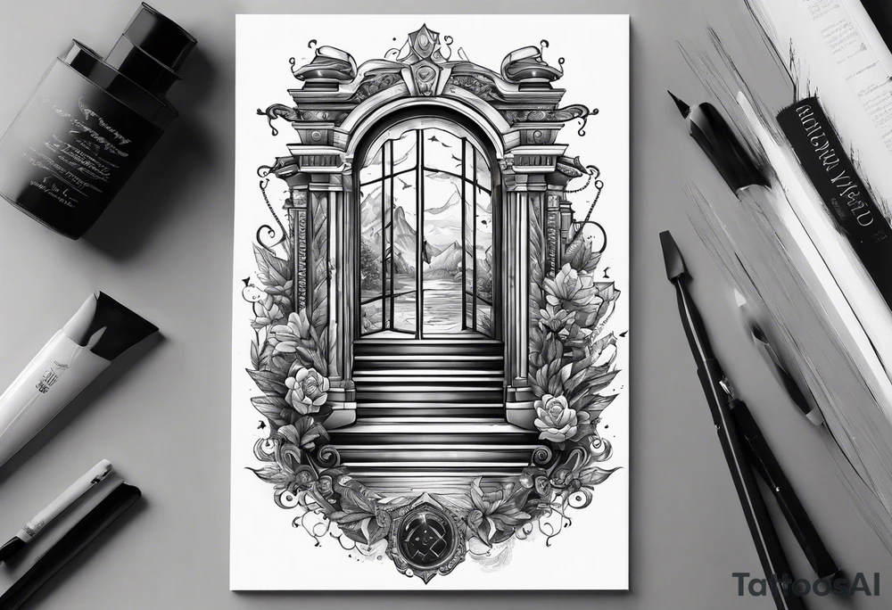 Adventure in Books tattoo idea