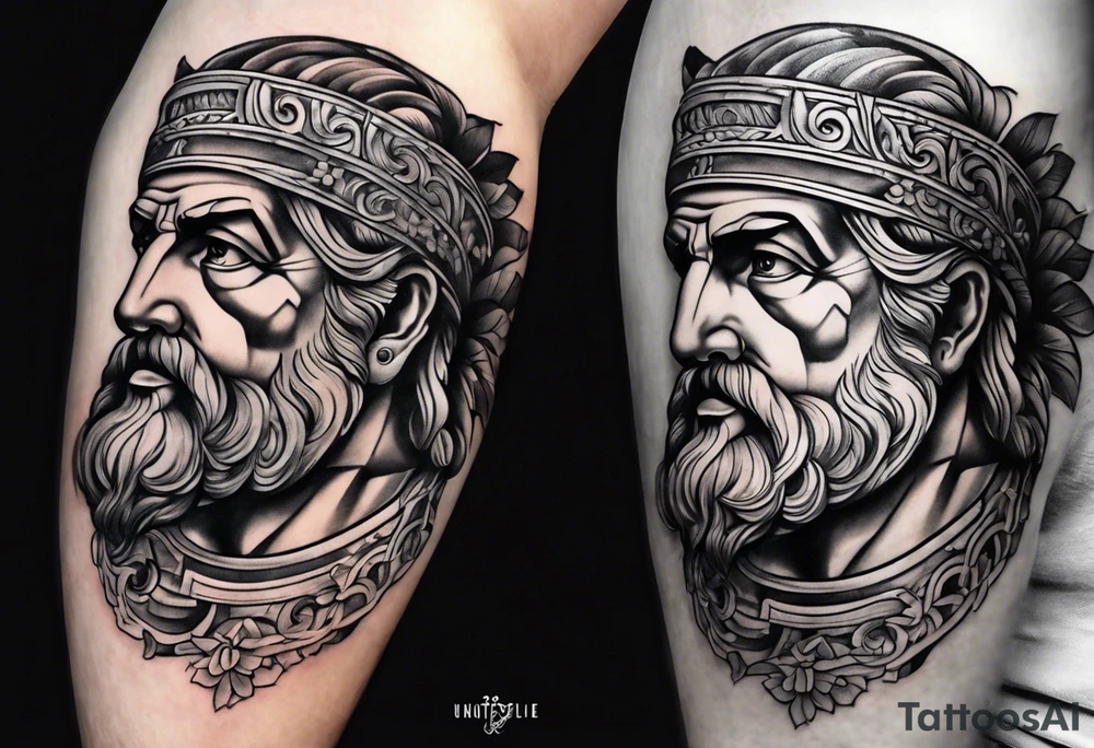 Ancient greek philosopher tattoo idea