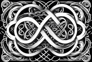 Double infinity symbol with TB5 shown once inside symbol tattoo idea