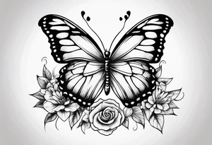 dainty, butterfly tattoo idea