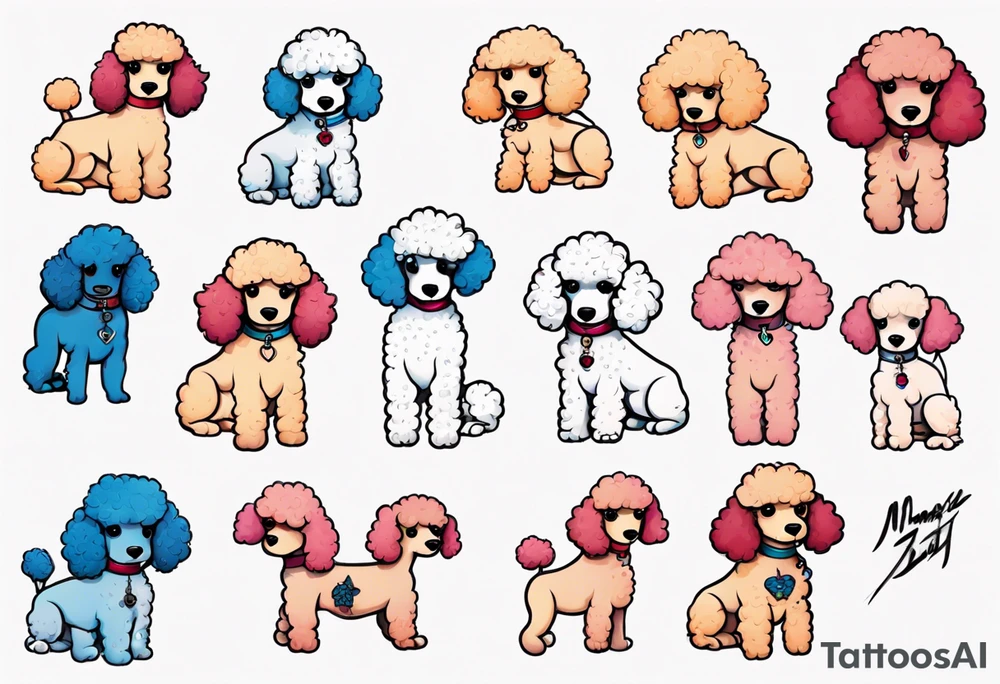 Mini Poodle tattoo idea